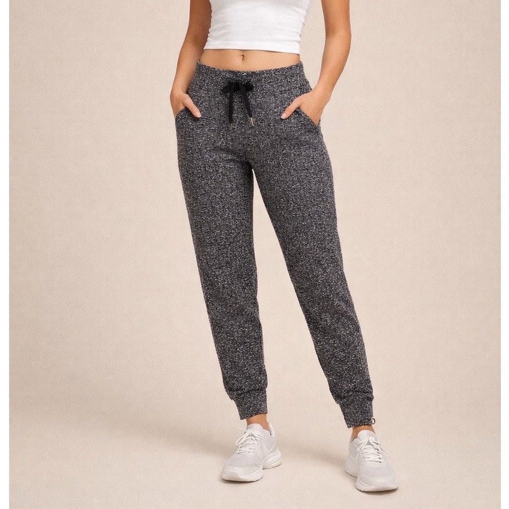 Lululemon Ready To Rulo Jogger Womens 6 Jacquard Luon White Black Athleisure Gym
